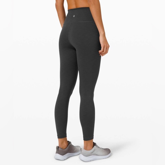 LULULEMON Wunder Train High Rise Tight 25” Heathered Graphite Grey Sz 2 - Picture 9 of 11